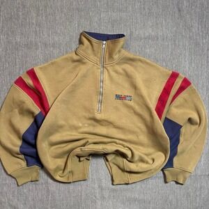 Brown West Coast Connection quarter zip sweatshirt - M